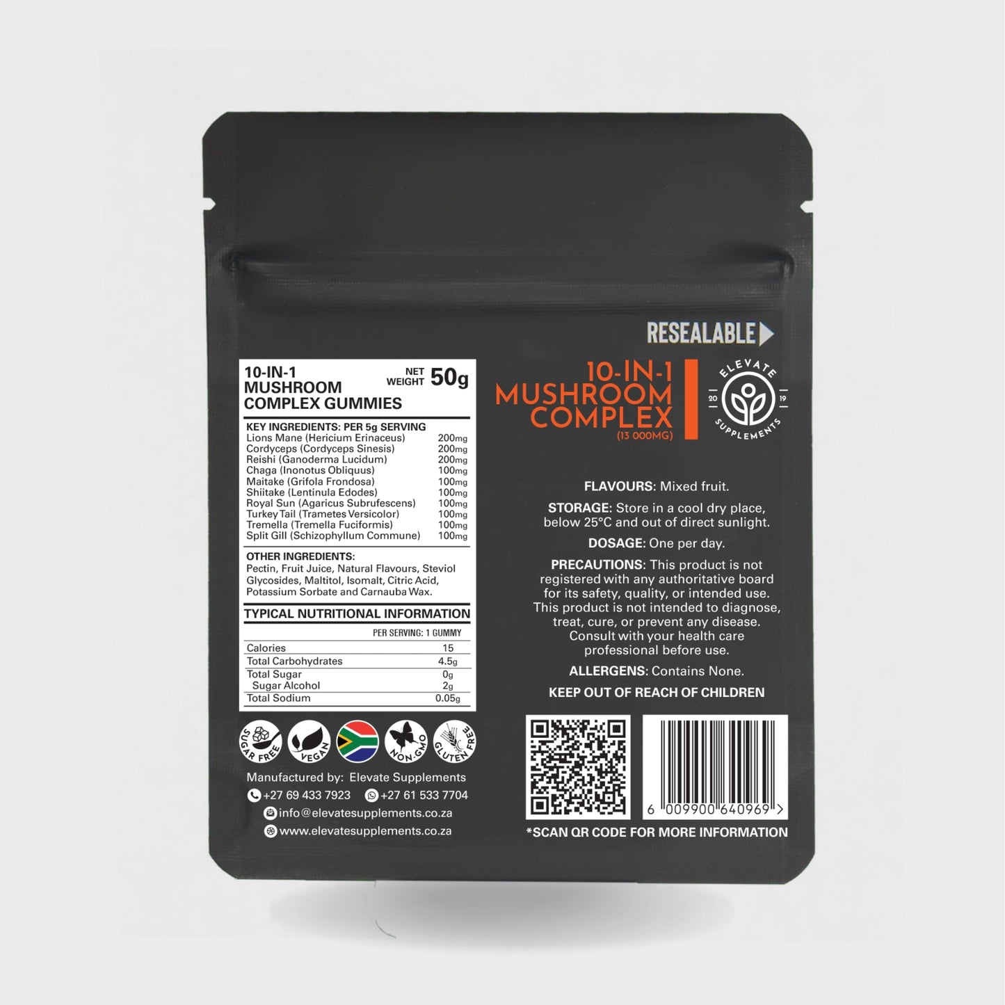 10-in-1 Mushroom Complex Gummies - Elevate Supplements