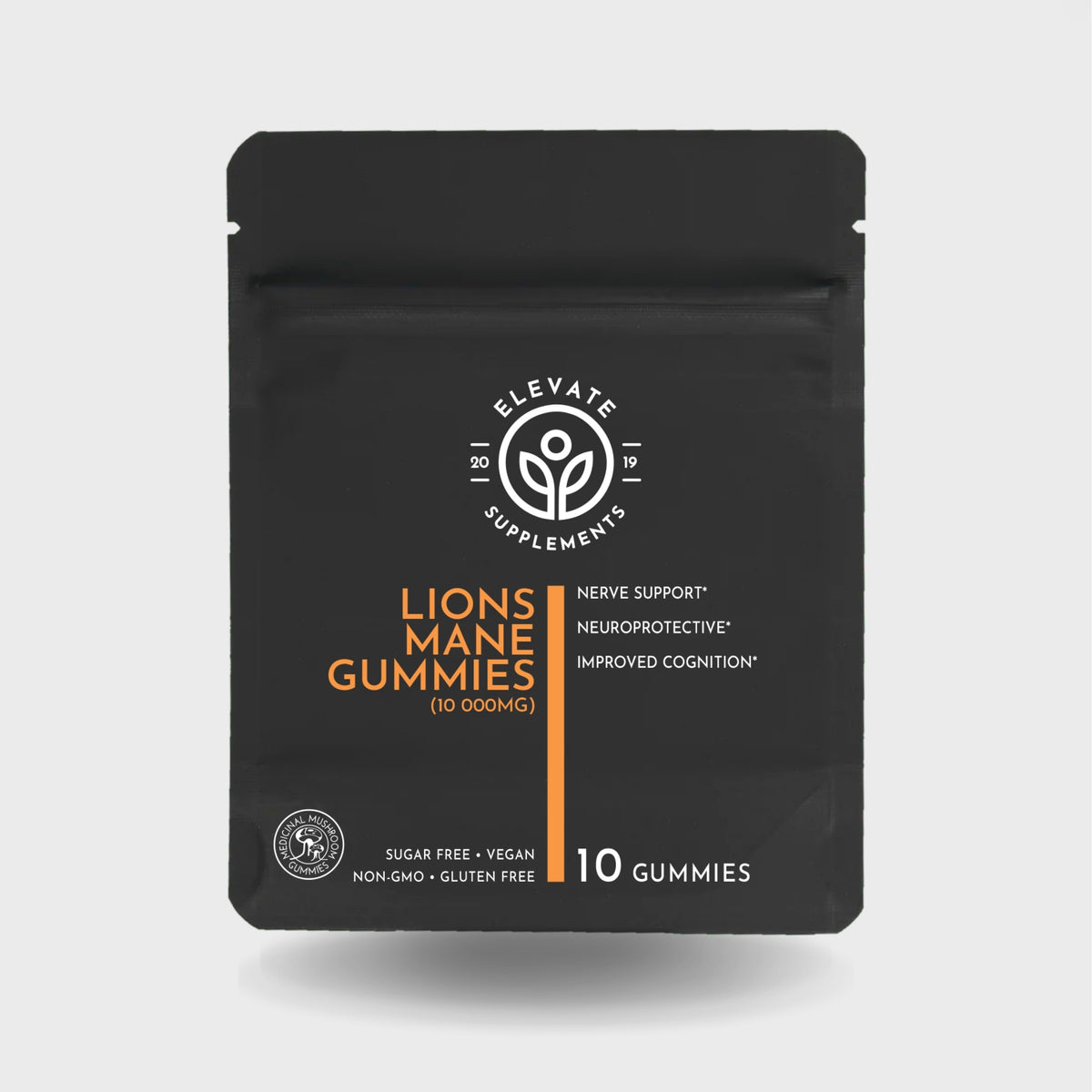 Lion's Mane Gummies 10-gummy pouch, front
