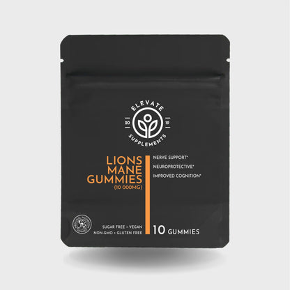 Lion's Mane Gummies 10-gummy pouch, front